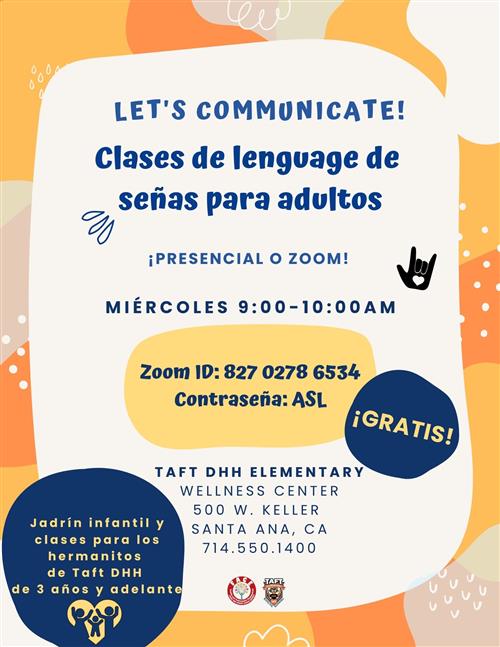 ASL Wednesday Classes 
